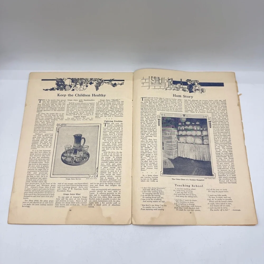 Armour's Monthly Cook Book Magazine August 1913 Vol II No 10 Tan Edwardian